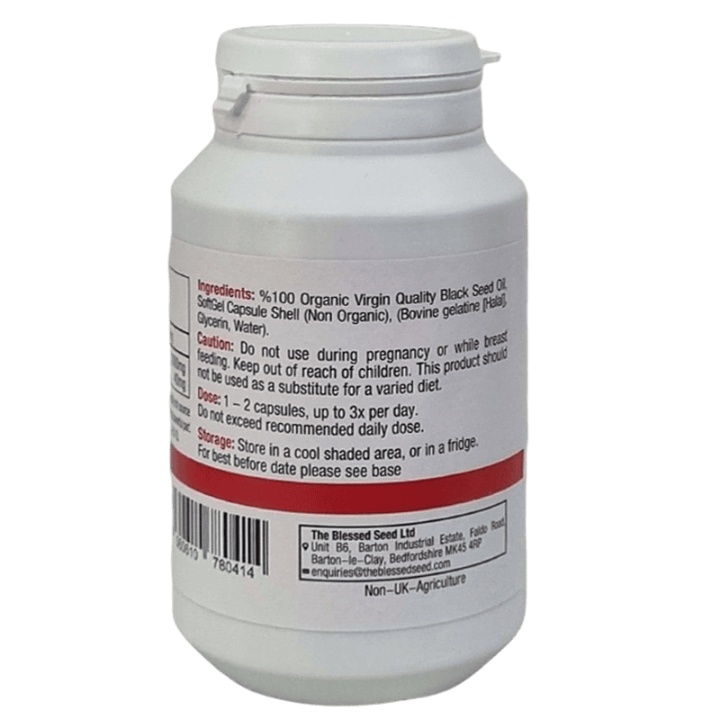 STRONG Black Seed Oil Capsules 150 x 500mg (made with organic strong