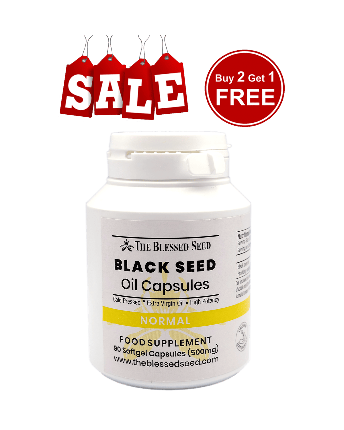 Black Seed Oil Capsules 90 x 500mg The Blessed Seed