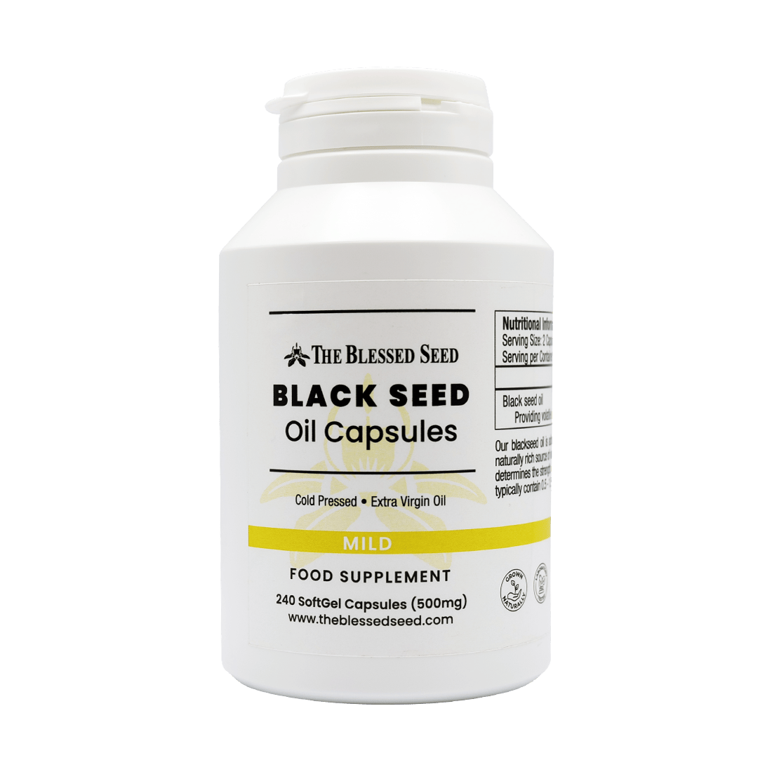 Buy MILD Black Seed Oil Capsules (60 x 500mg) Online | Get 9% Off